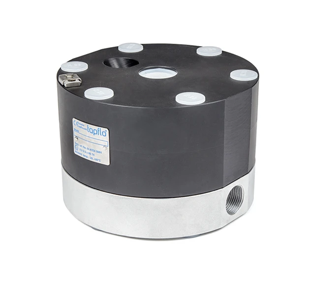 A picture of our Stainless Steel Tapflo Pulsation Dampener made for Diaphragm Pumps
