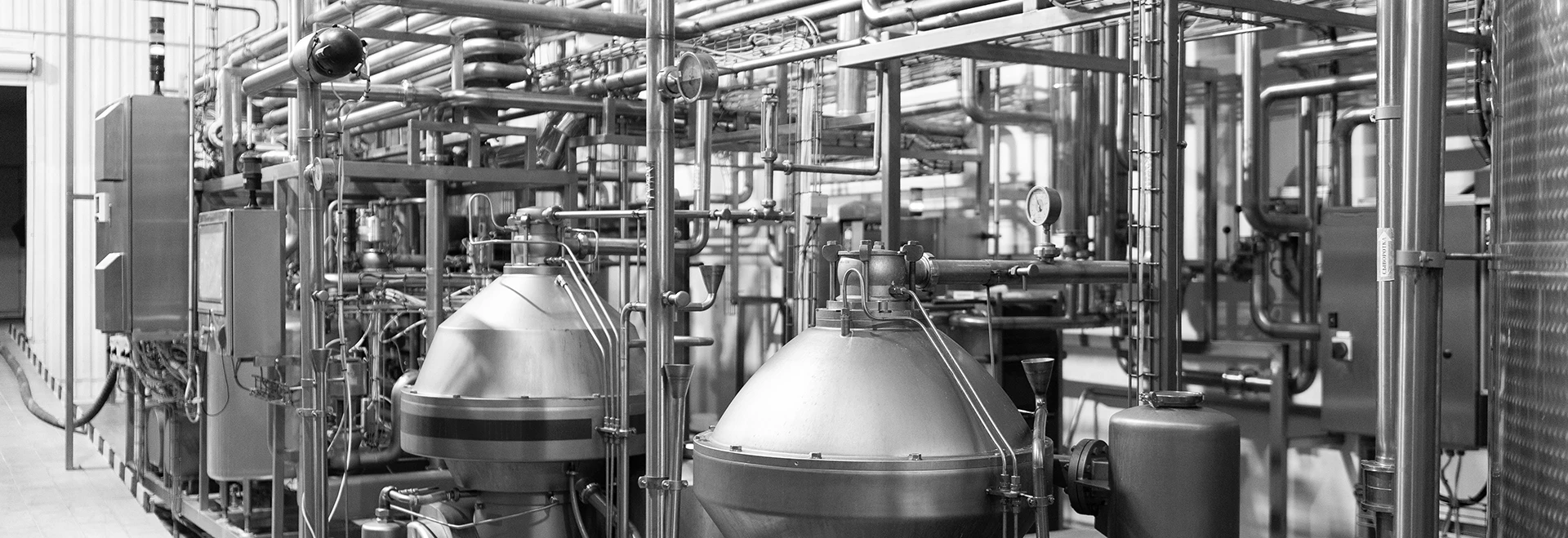 This is a photo of a factory showcasing pump systems