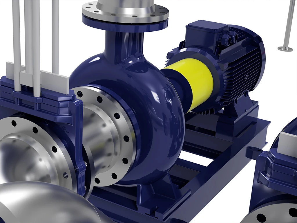 This is a photo of a marine engineering rig for Fareham college in its render state