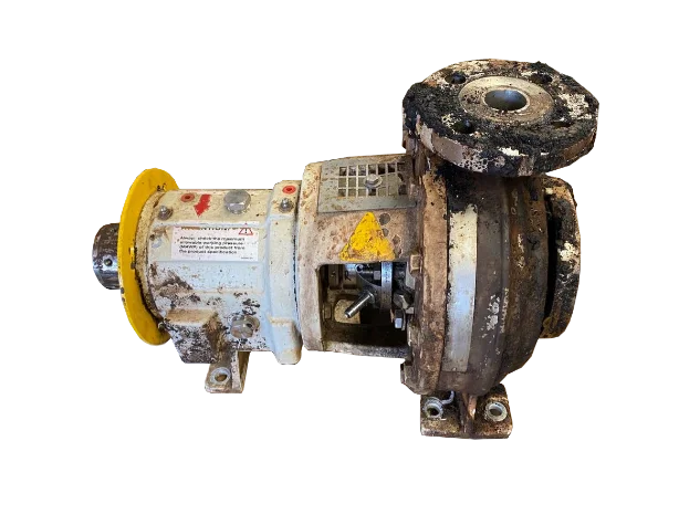 Picture of a rusted Centrifugal Pump before it's been repaired