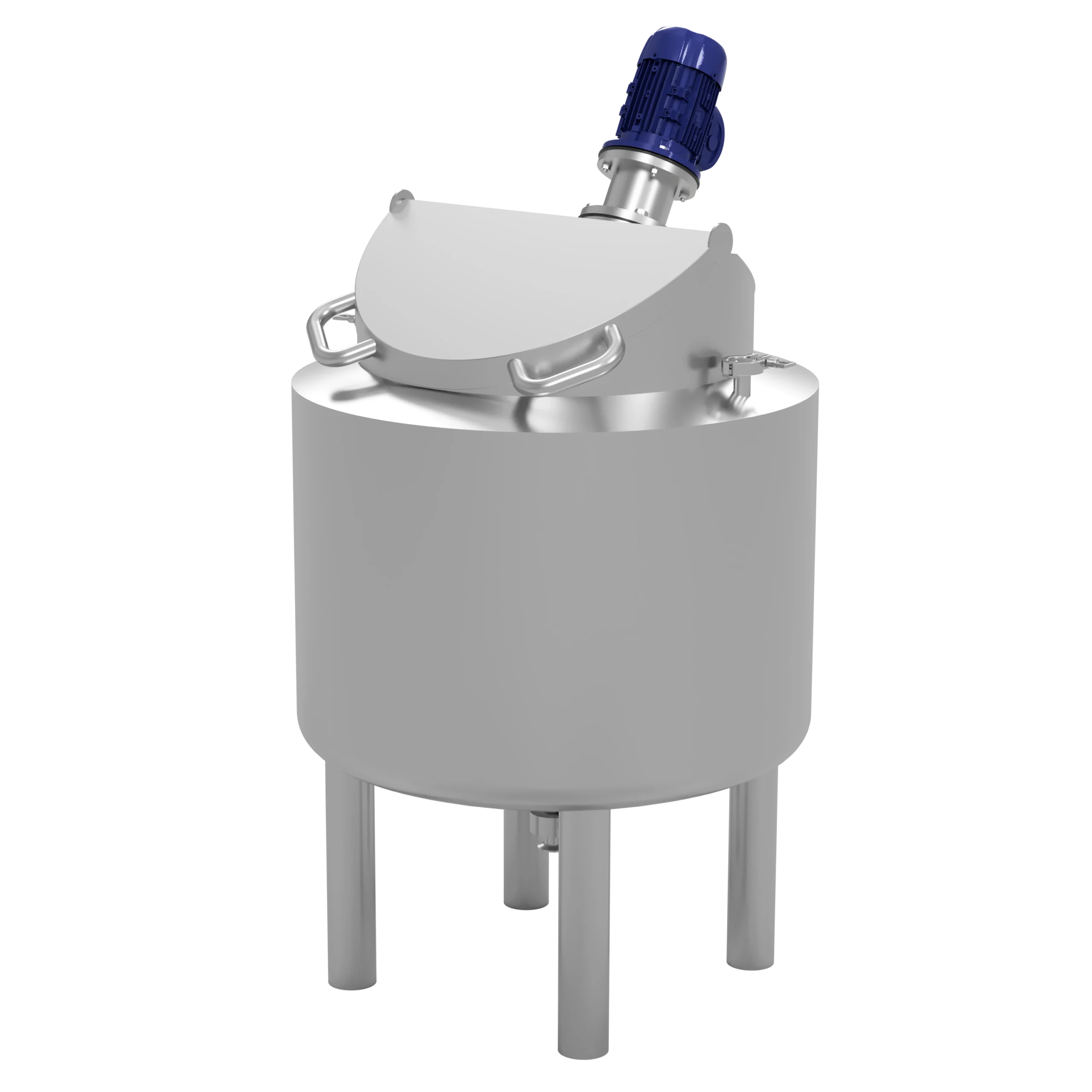 250L Angled Grated Open Lid Tank
