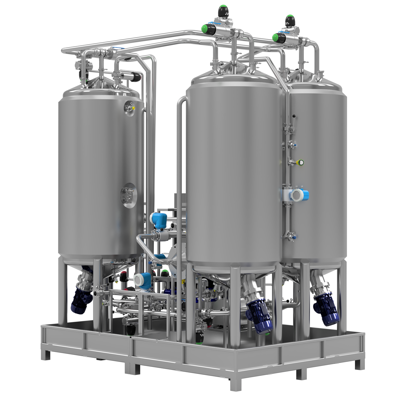 Multi Tank CIP System Rendering Back View